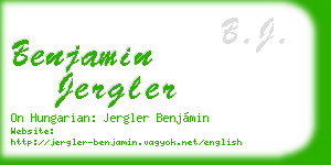 benjamin jergler business card